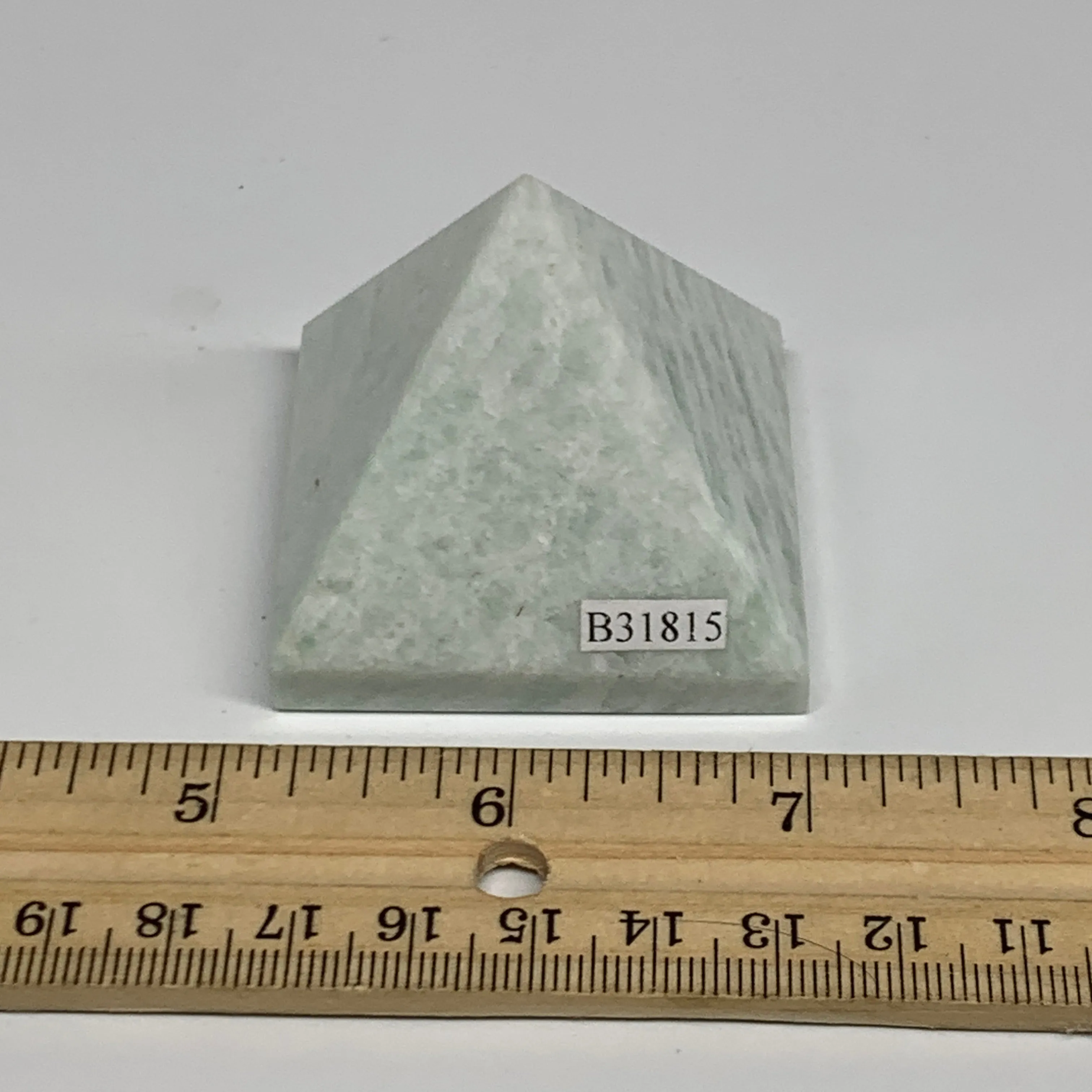 102.4g, 1.6"x1.9"x1.8", Amazonite Pyramid Gemstone, Decorative Stone, B31815