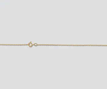 14K Gold Lightening Bolt Pendant Necklace