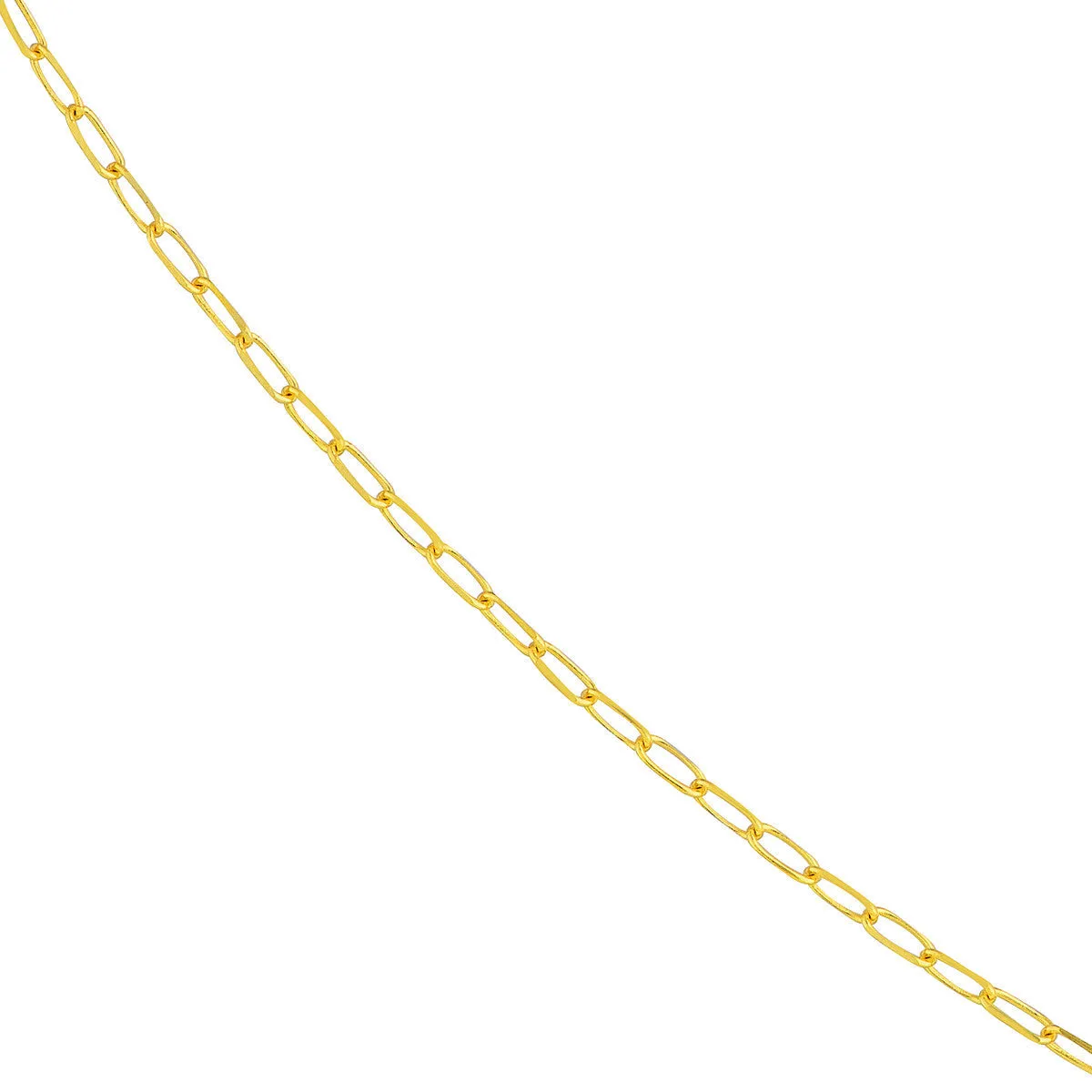 14k Yellow Gold Paper Clip Chain with Lobster Clasp