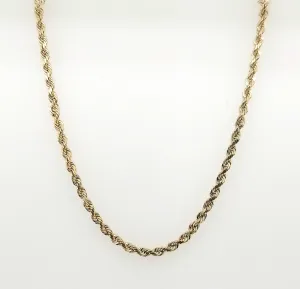 14KY 2.5mm Diamond-cut Rope Chain