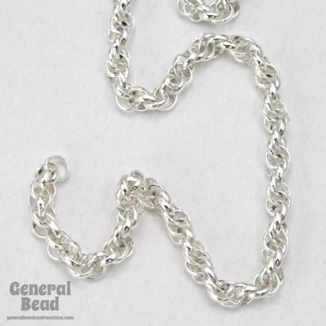 1.6mm Silver Spiral Rope Chain CC259