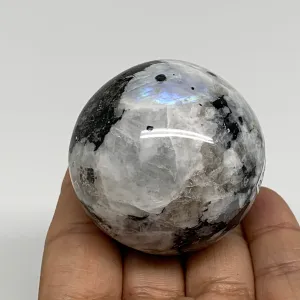 178.2g, 2"(50mm), Natural Rainbow Moonstone Sphere Ball Gemstone, B34314