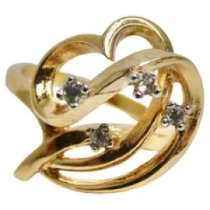 18K Gold Plated Crystal Bouquet Ring