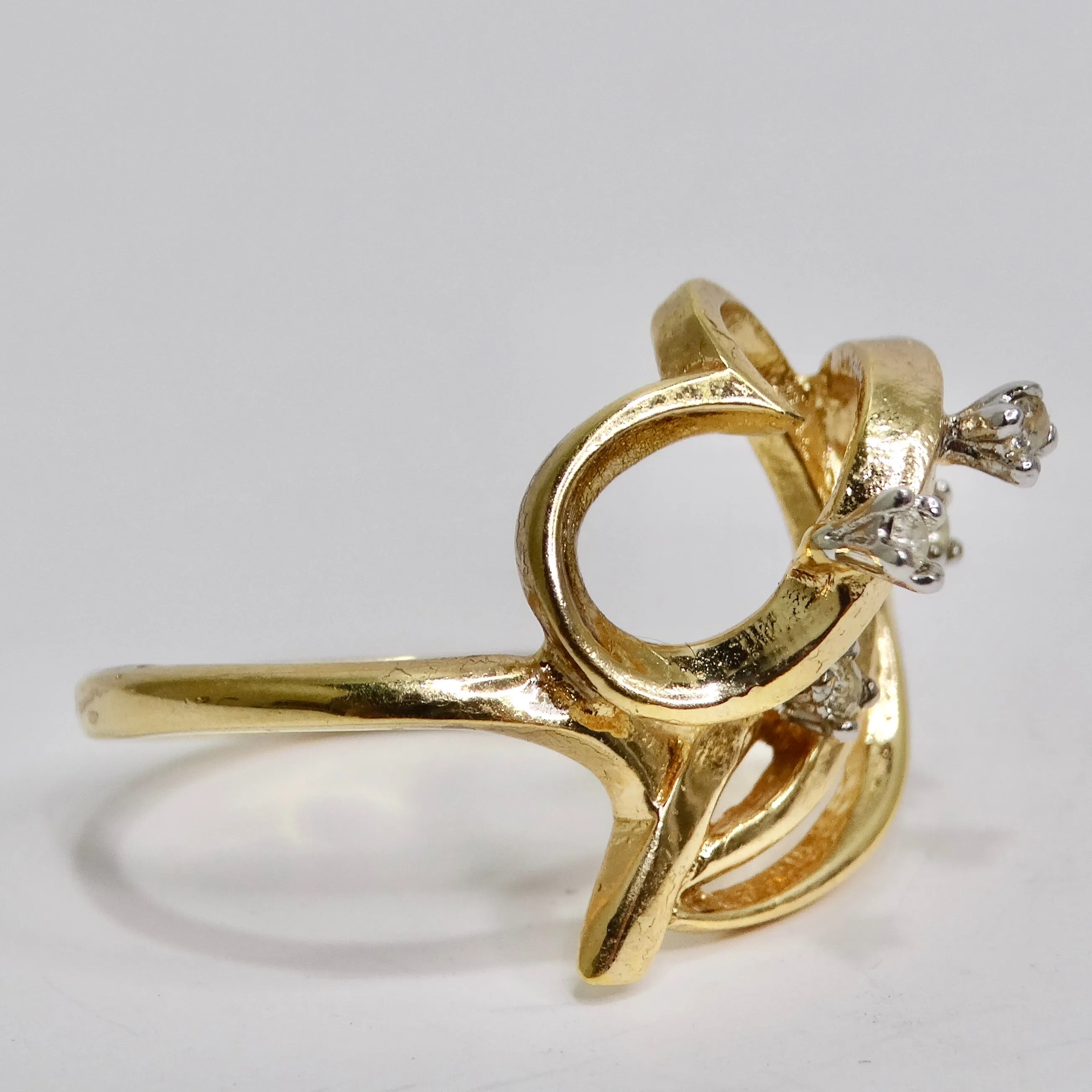 18K Gold Plated Crystal Bouquet Ring