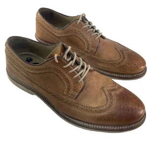 1901 Men's Brown Brogue Leather Dress Shoes 10.5 Preowned
