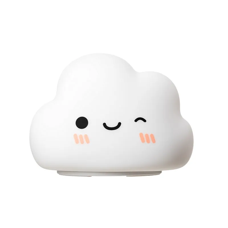 1pcs Cute Cloud Silicone LED Night Light for Bedside, Atmosphere Lamp, Baby Sleep Companion, Nursing Nightlight, Soothing Warm Glow, Easy Operation, Touch to Illuminate, Soft Silicone Material