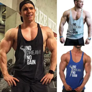 2019 New Brand arrival Men Gym Muscle Bodybuilding Sleeveless Shirt Hot Sale Tank Top Singlet Fitness Sport Print Vest Black