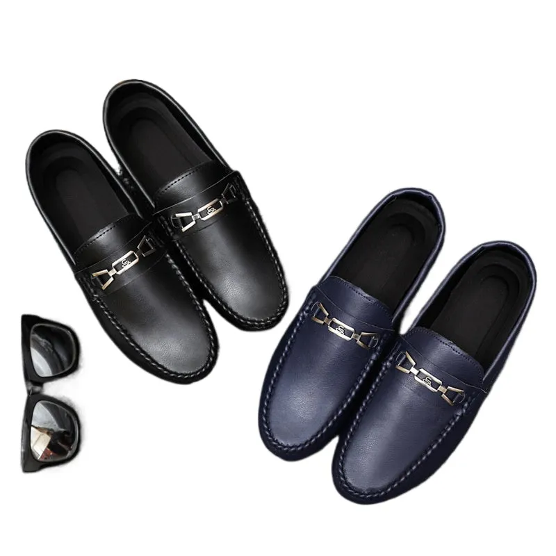 2024 new summer casual lightweight beanie shoes men's loafers street shooting spirit guy leather waterproof men's shoes