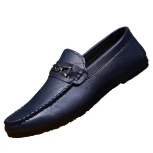 2024 new summer casual lightweight beanie shoes men's loafers street shooting spirit guy leather waterproof men's shoes