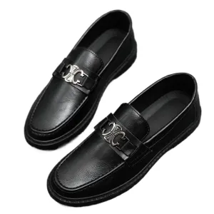 2024 summer new loafers casual board shoes work black trend fashion men's shoes versatile and comfortable men's shoes