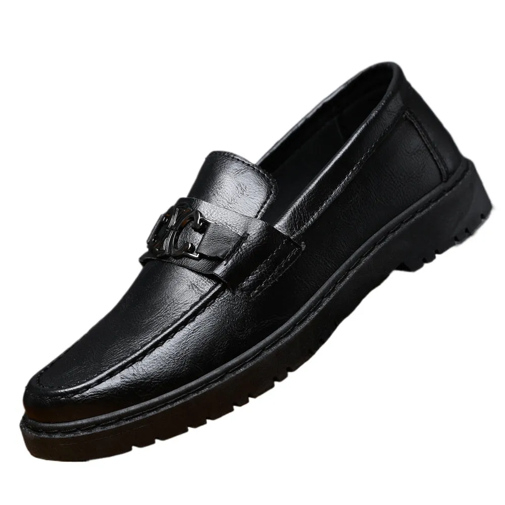 2024 summer new loafers casual board shoes work black trend fashion men's shoes versatile and comfortable men's shoes