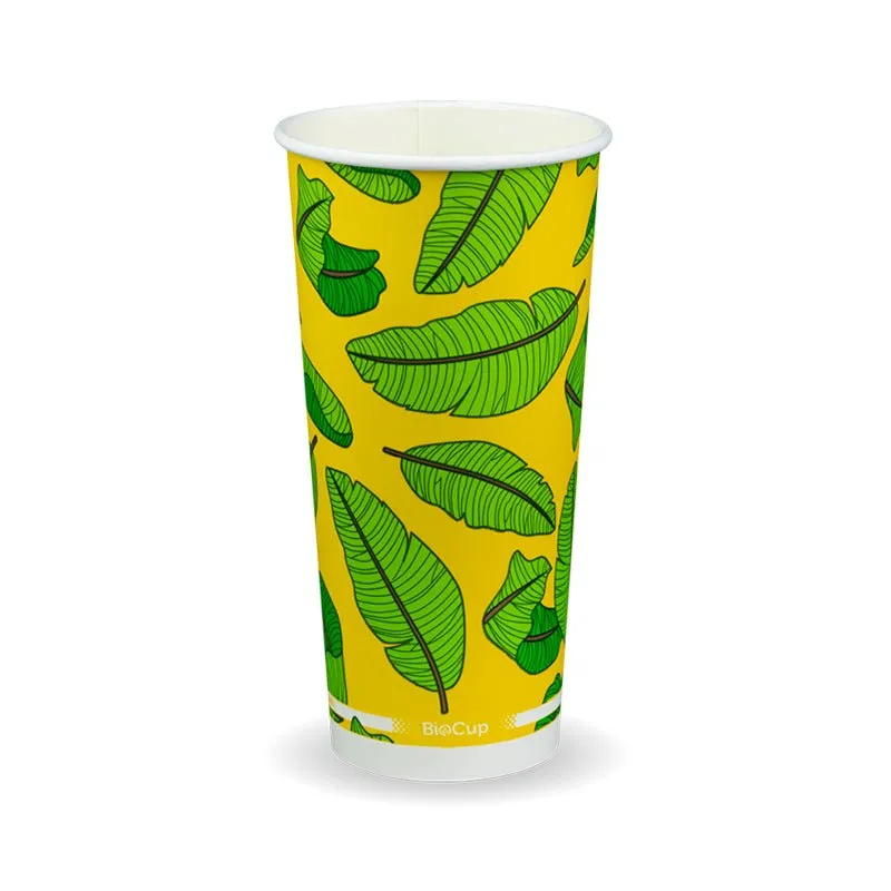 22oz/650mL Leaf (90mm) Cold Paper BioCup - 1000/CTN
