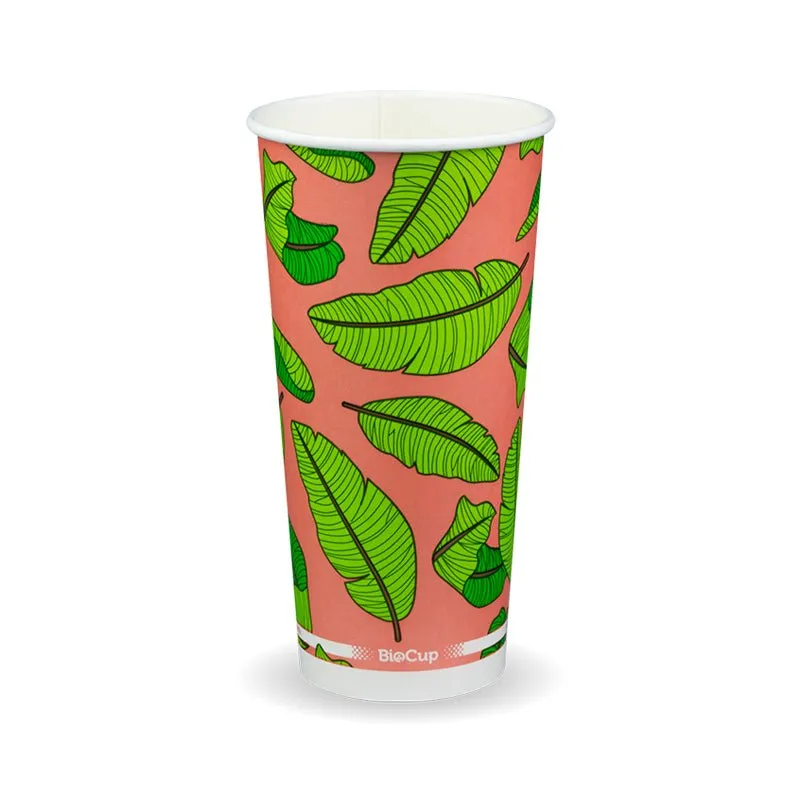 22oz/650mL Leaf (90mm) Cold Paper BioCup - 1000/CTN