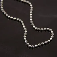 2.4mm Silver Beaded Ball Chain sold, 20 foot spool