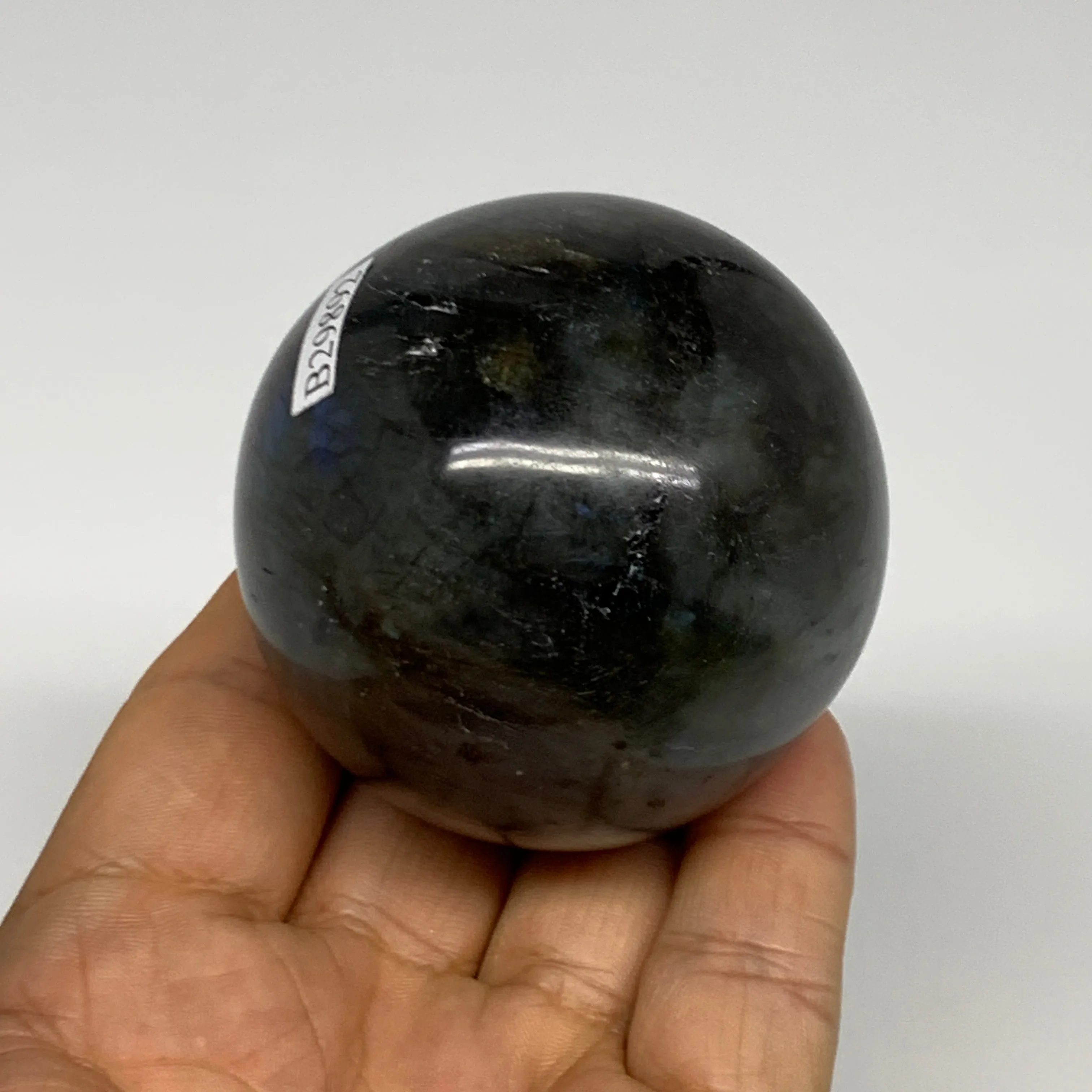 251.3g, 2.2"(56mm), Labradorite Sphere Gemstone,Crystal @Madagascar, B29892