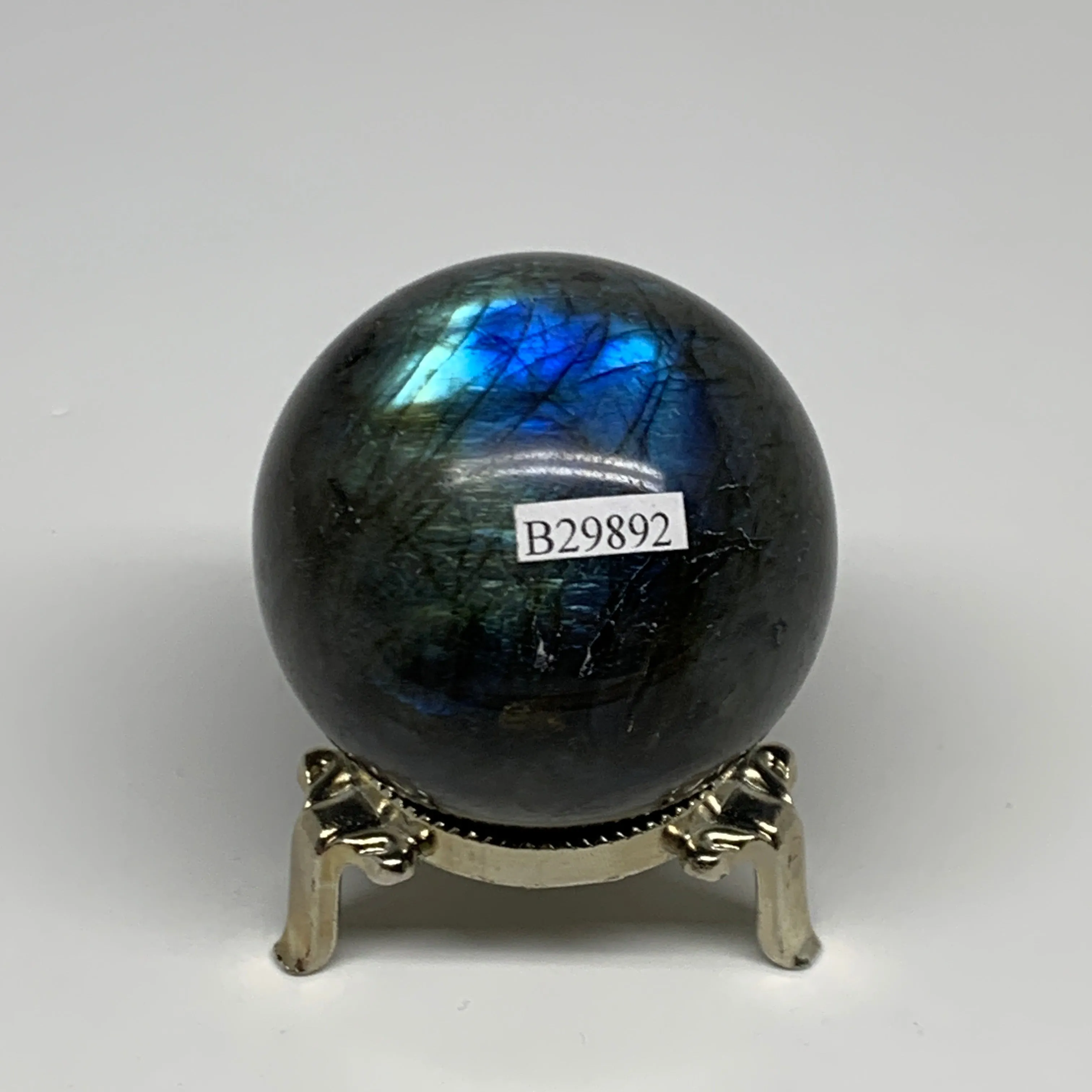 251.3g, 2.2"(56mm), Labradorite Sphere Gemstone,Crystal @Madagascar, B29892