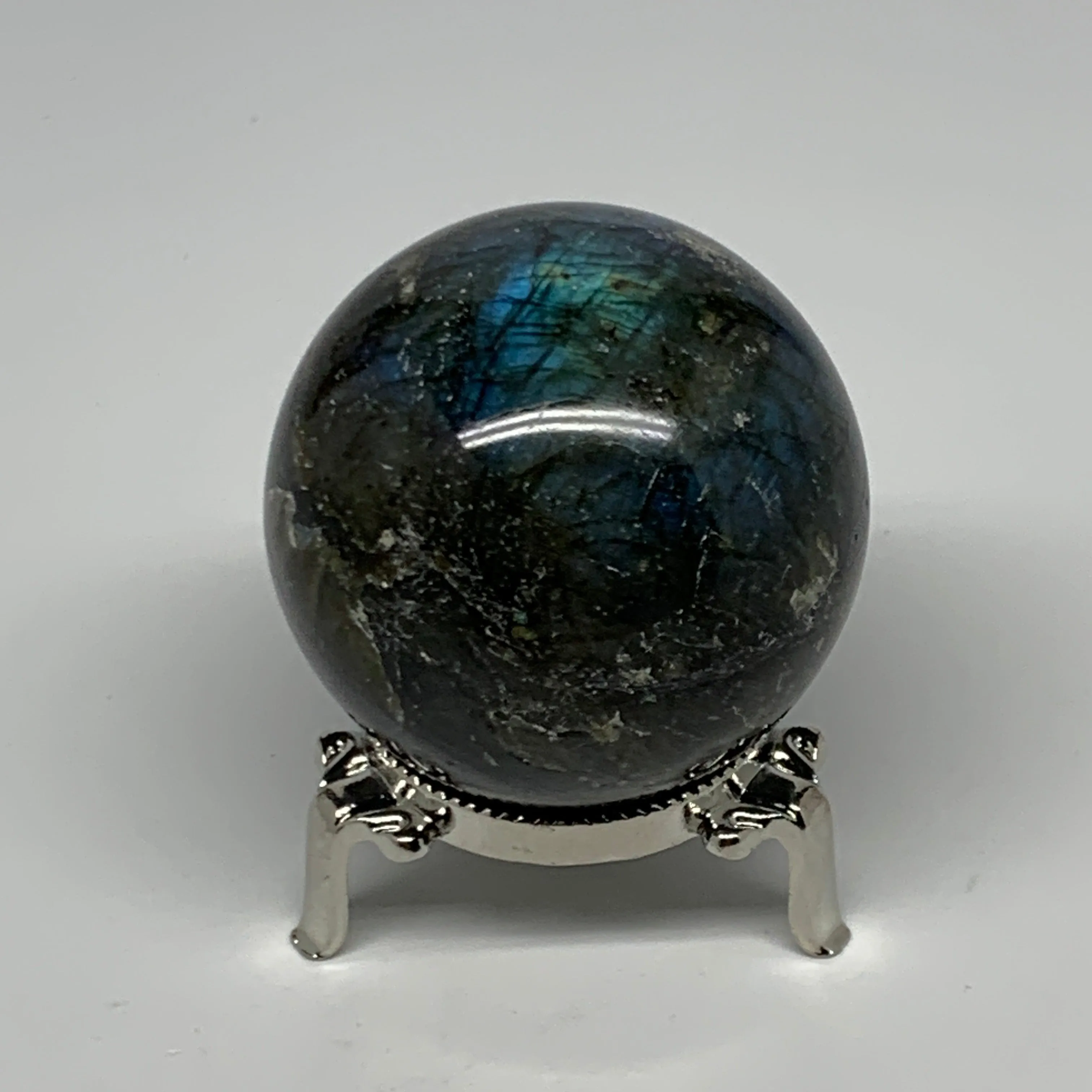 277.1g, 2.2"(56mm), Labradorite Sphere Gemstone,Crystal @Madagascar, B22362
