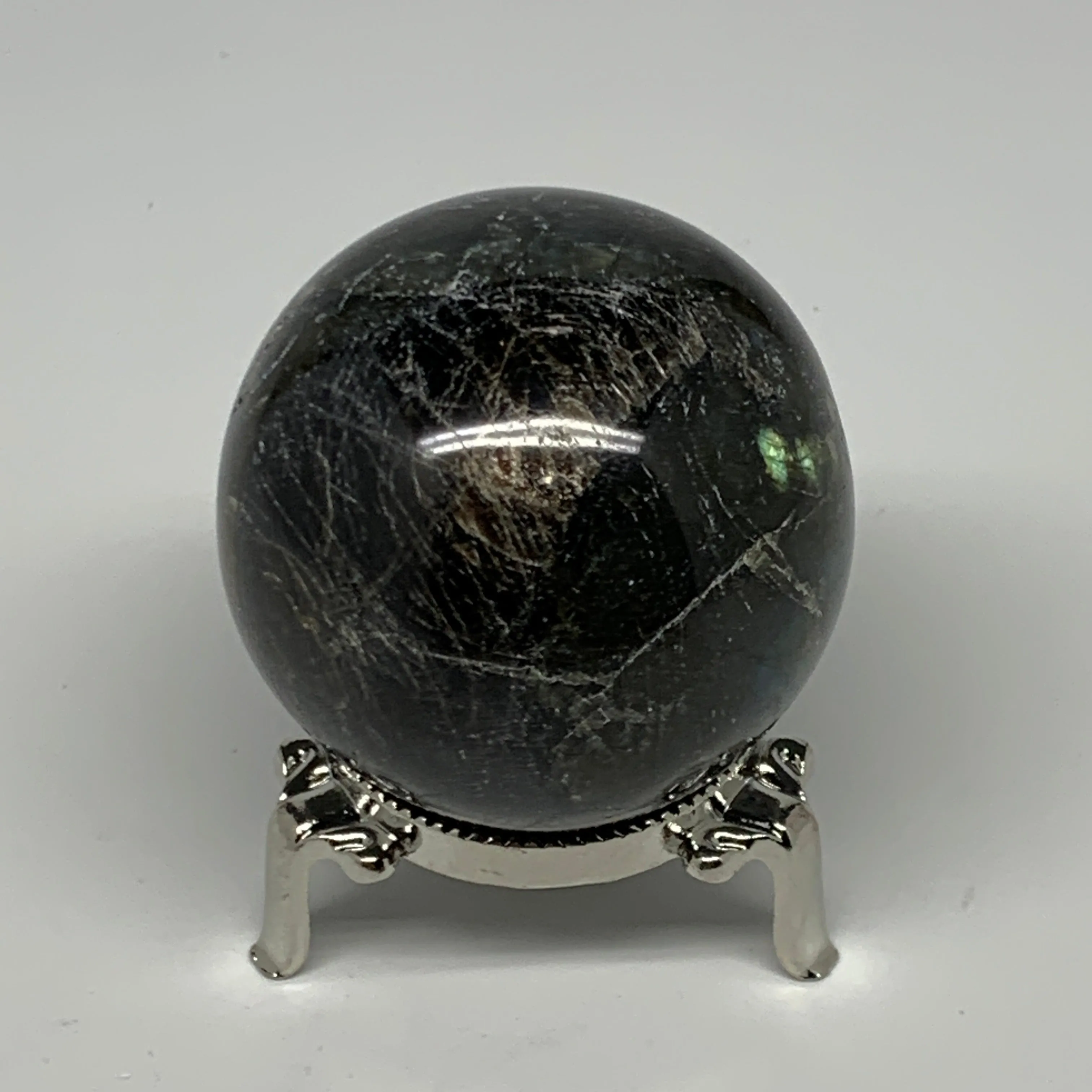 277.1g, 2.2"(56mm), Labradorite Sphere Gemstone,Crystal @Madagascar, B22362