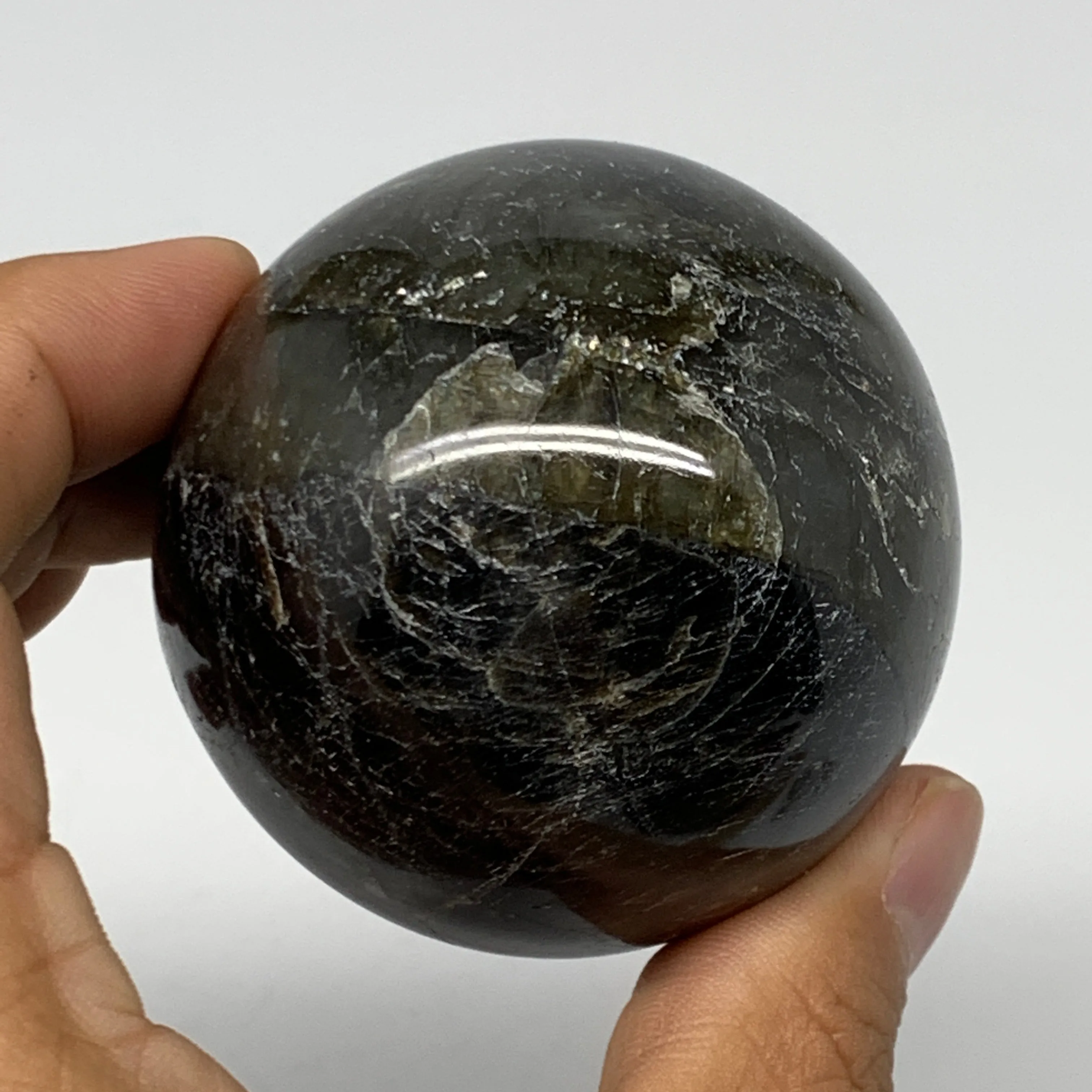 277.1g, 2.2"(56mm), Labradorite Sphere Gemstone,Crystal @Madagascar, B22362