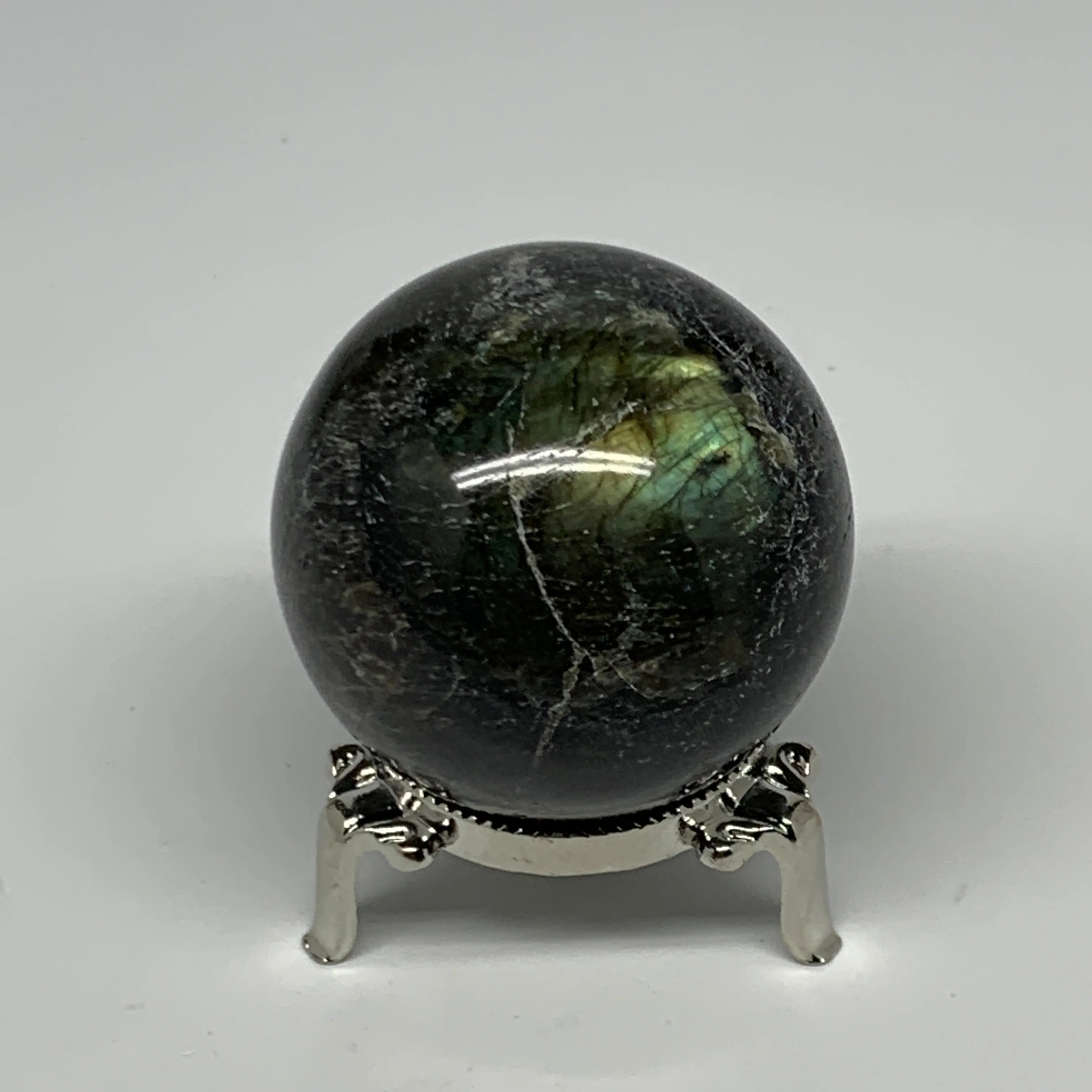 277.1g, 2.2"(56mm), Labradorite Sphere Gemstone,Crystal @Madagascar, B22362