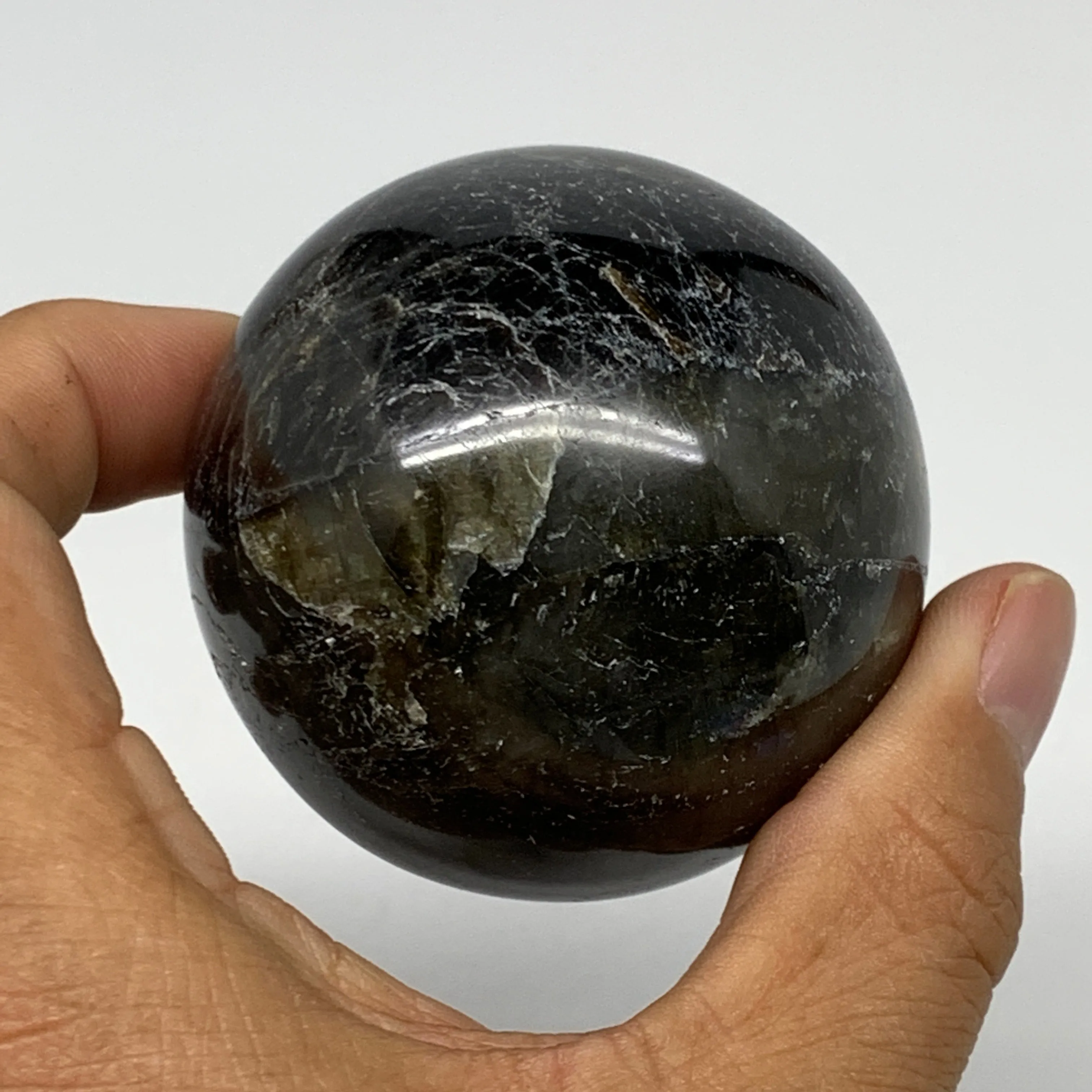 277.1g, 2.2"(56mm), Labradorite Sphere Gemstone,Crystal @Madagascar, B22362