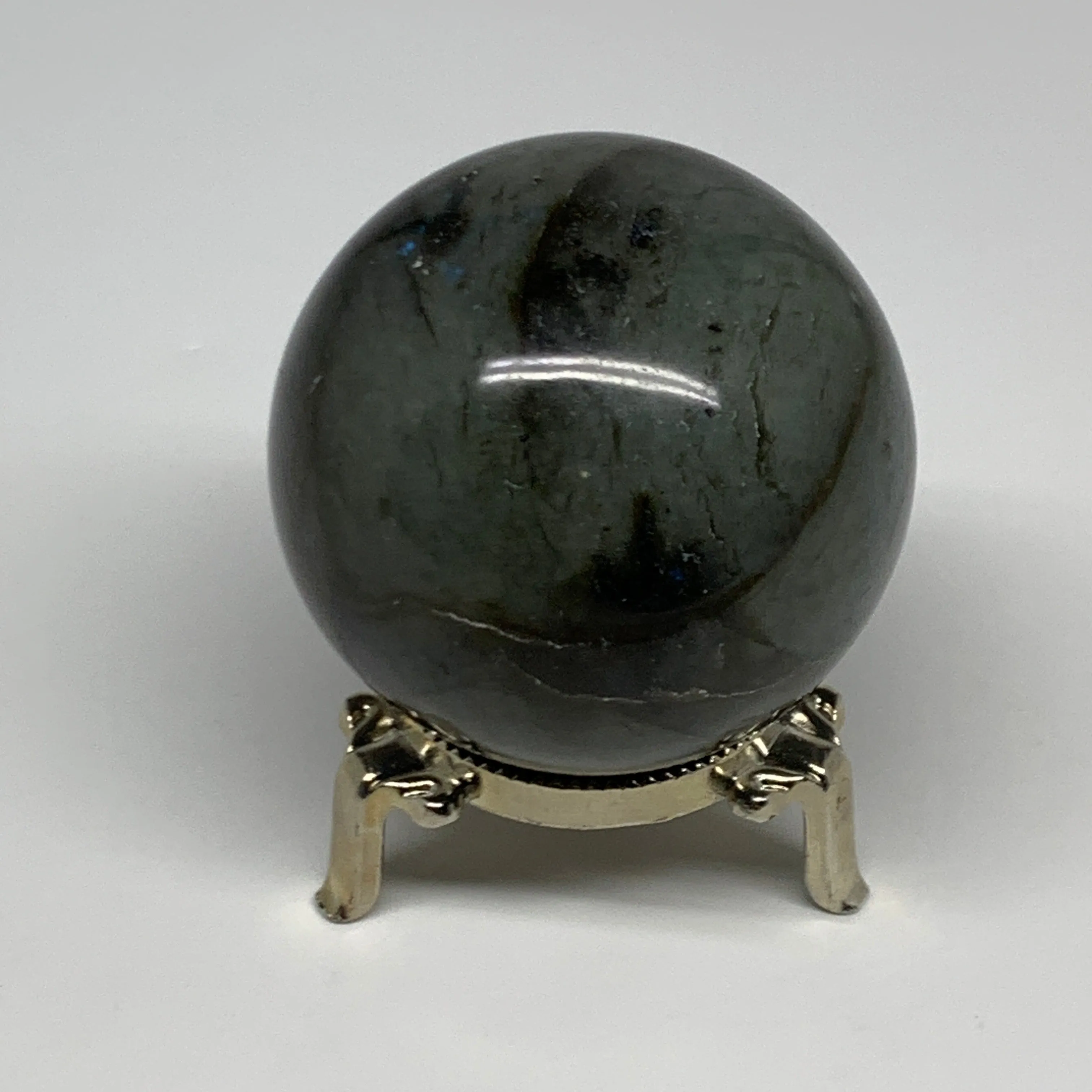 309.5g, 2.4"(60mm), Labradorite Sphere Gemstone,Crystal @Madagascar, B29874