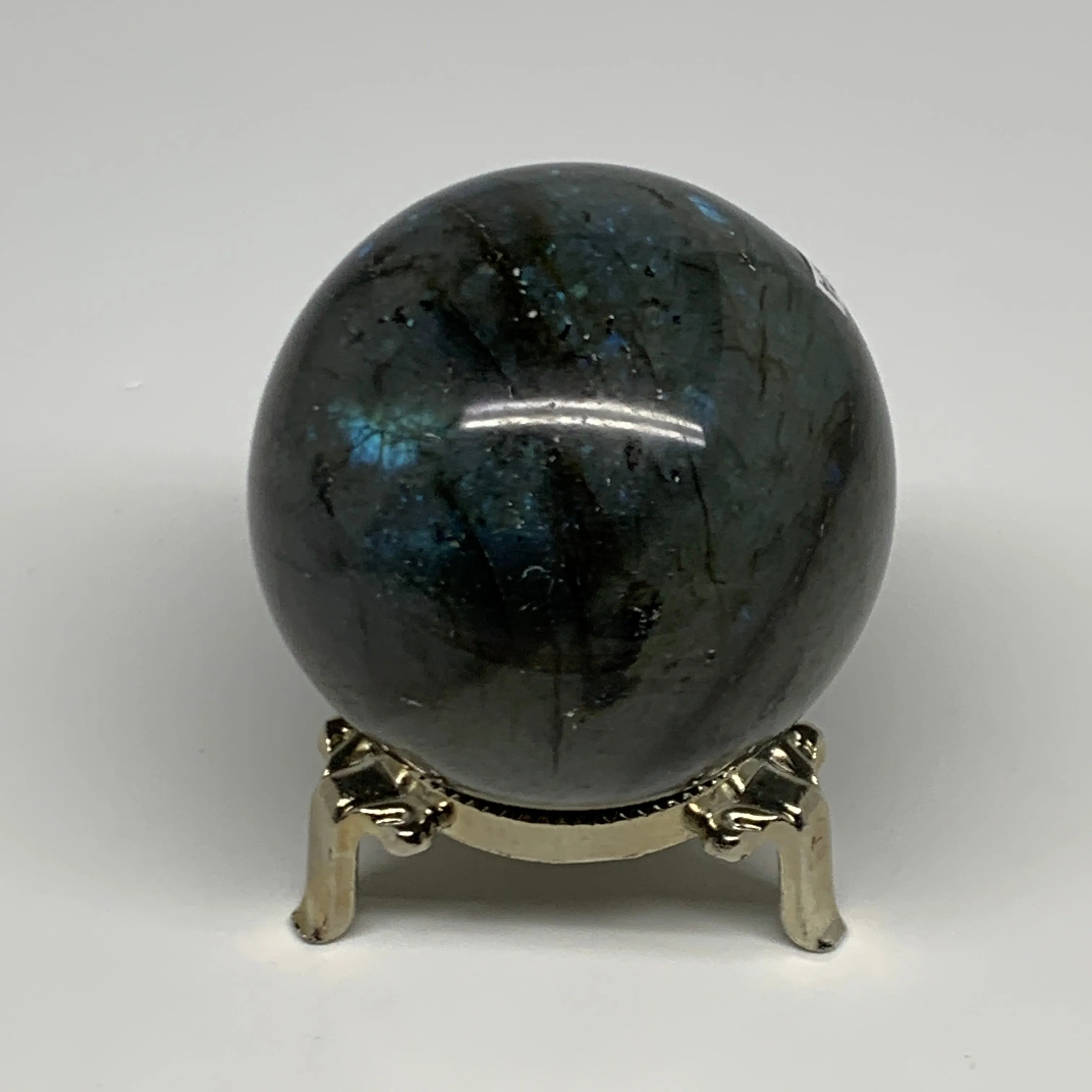 309.5g, 2.4"(60mm), Labradorite Sphere Gemstone,Crystal @Madagascar, B29874