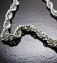 4mm Double Loop Curb Chain, Classic Silver, -10ft/roll