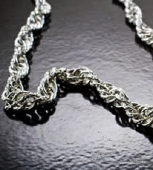 4mm Double Loop Curb Chain, Classic Silver, -10ft/roll