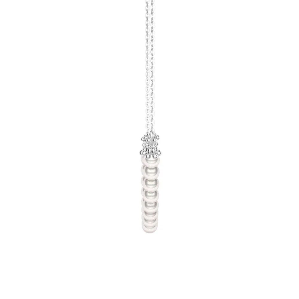 4mm Freshwater Cultured Pearl String Bar Necklace