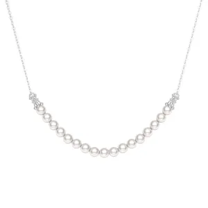 4mm Freshwater Cultured Pearl String Bar Necklace