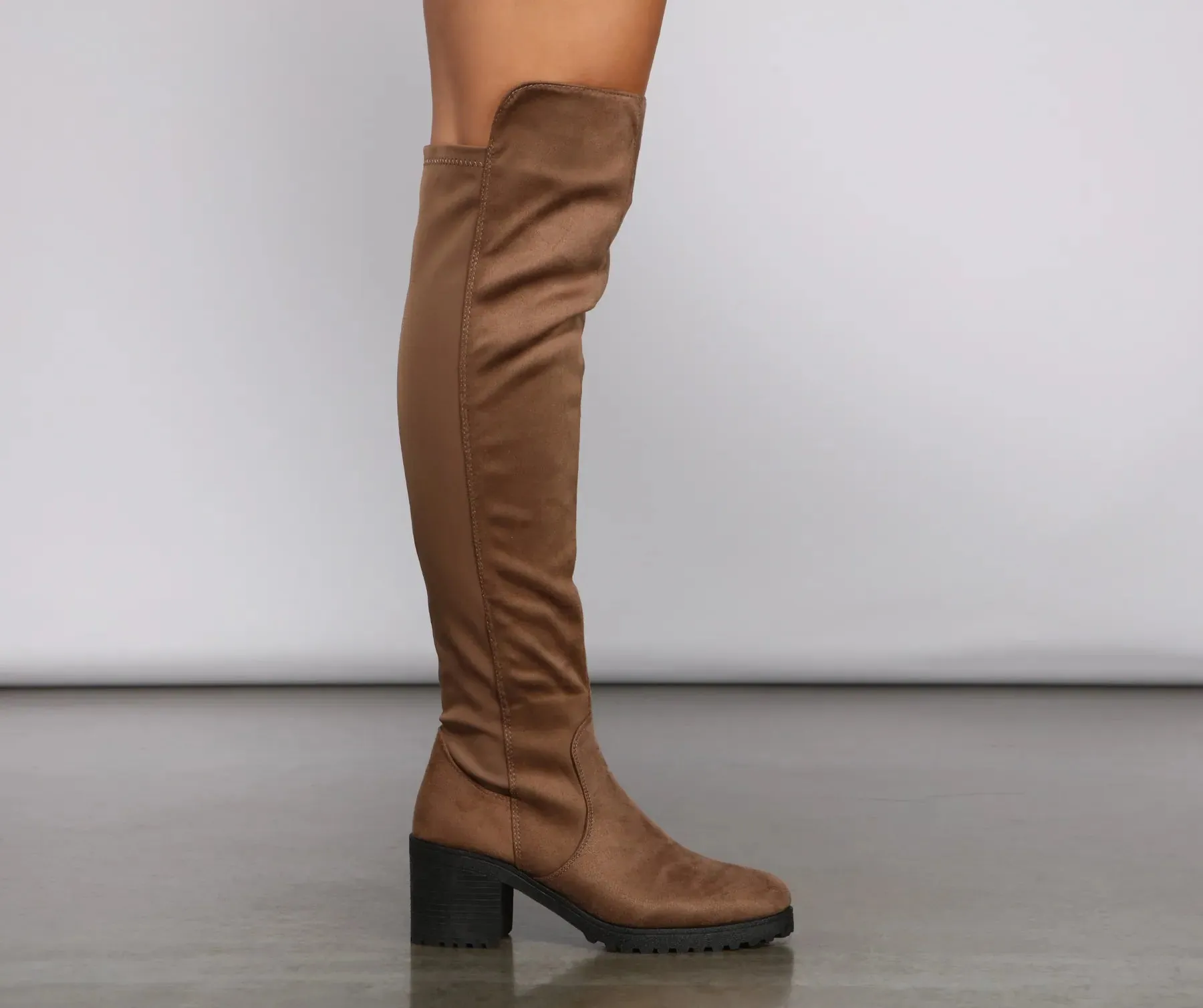 50/50 Over The Knee Lug Boots