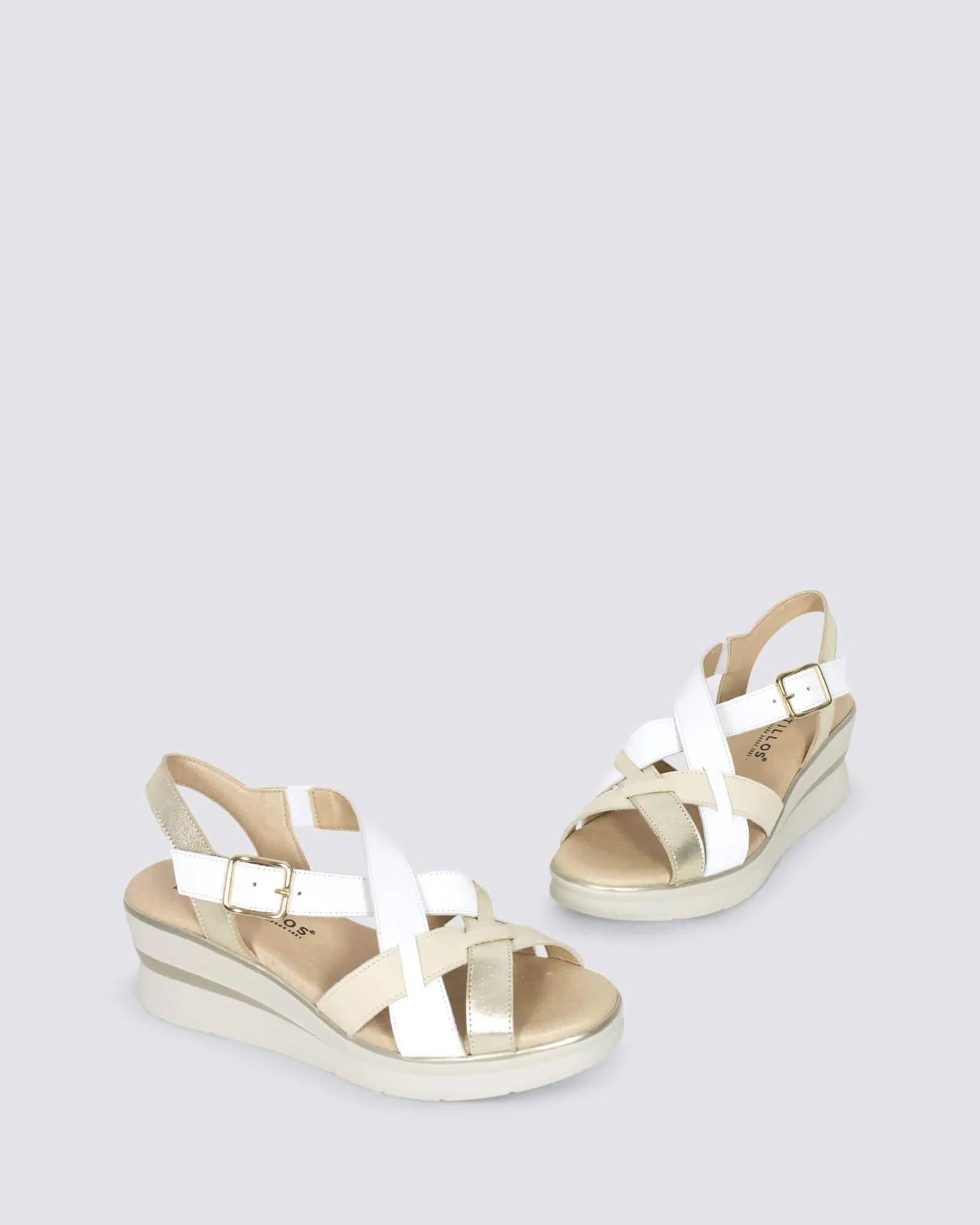 5614 WEDGE SANDALS BLANCO