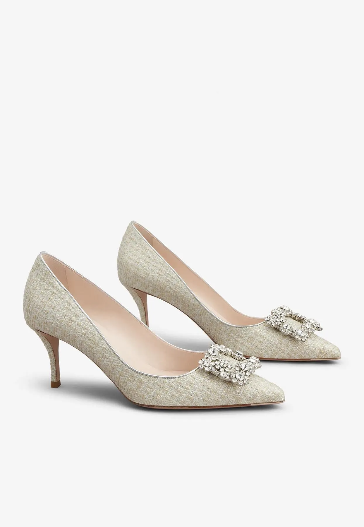 65 Flower Strass Buckle Pumps