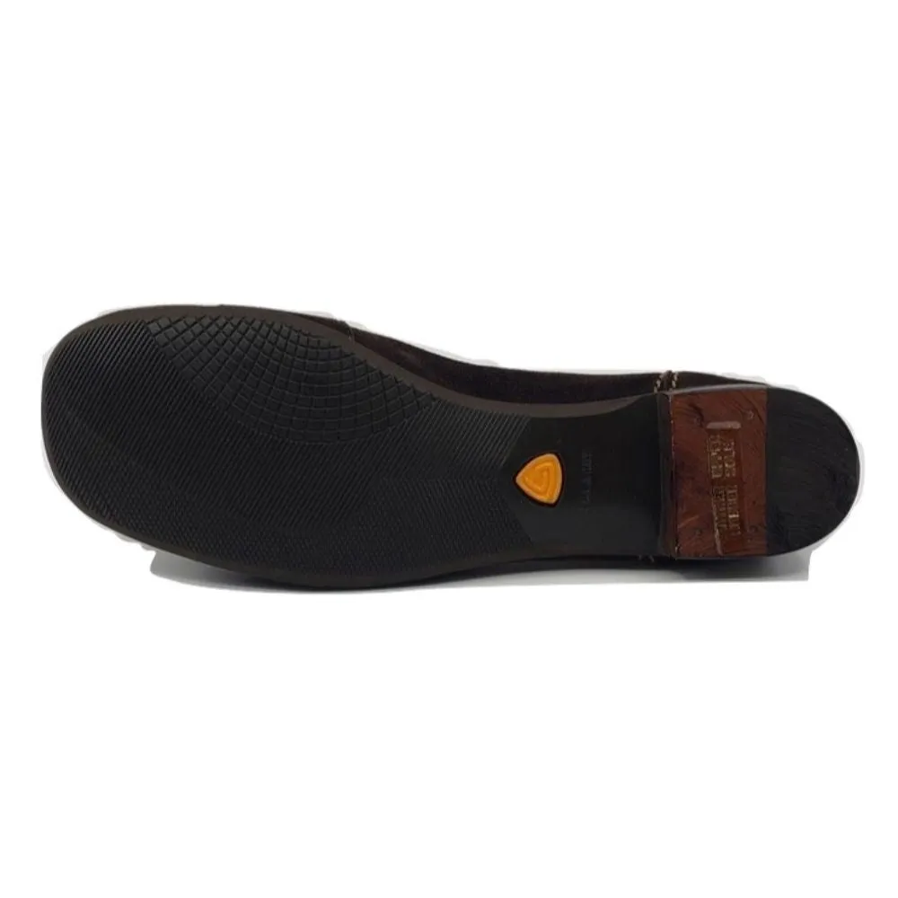 930432 Velour Brown Suede AGL Ballerina Flats