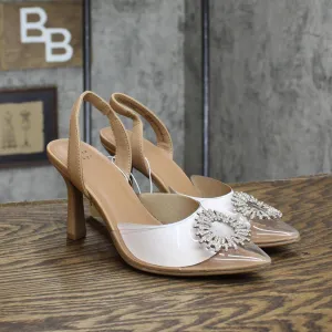 A New Day Women's Misty Slingback Heels 88870828 Clear Brown 7.5M