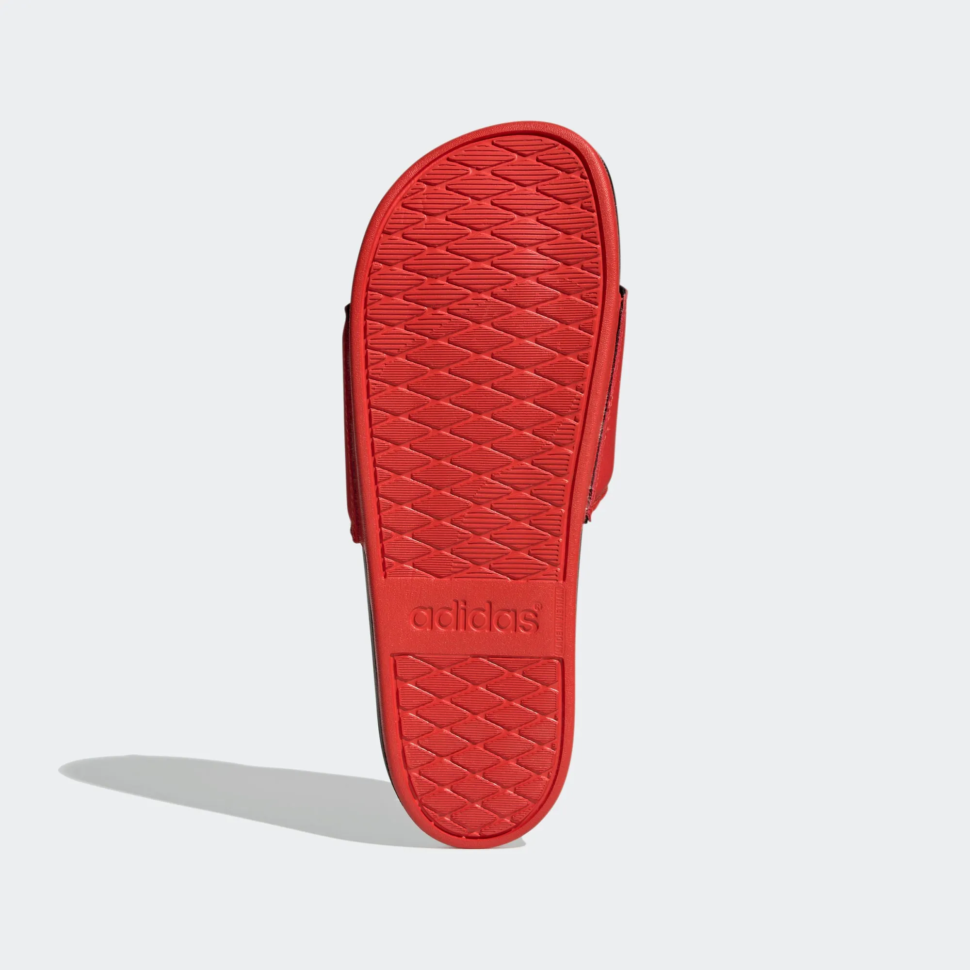 Adidas Adilette Cloudfoam 3 Stripe Logo "BREDS" (Active Red/Black/White)(F34722)