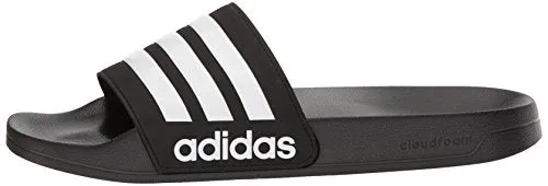 adidas Men's Adilette Shower Slides, Black/White/White, 12