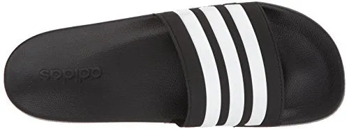 adidas Men's Adilette Shower Slides, Black/White/White, 12