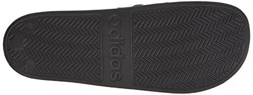 adidas Men's Adilette Shower Slides, Black/White/White, 12