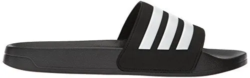 adidas Men's Adilette Shower Slides, Black/White/White, 12