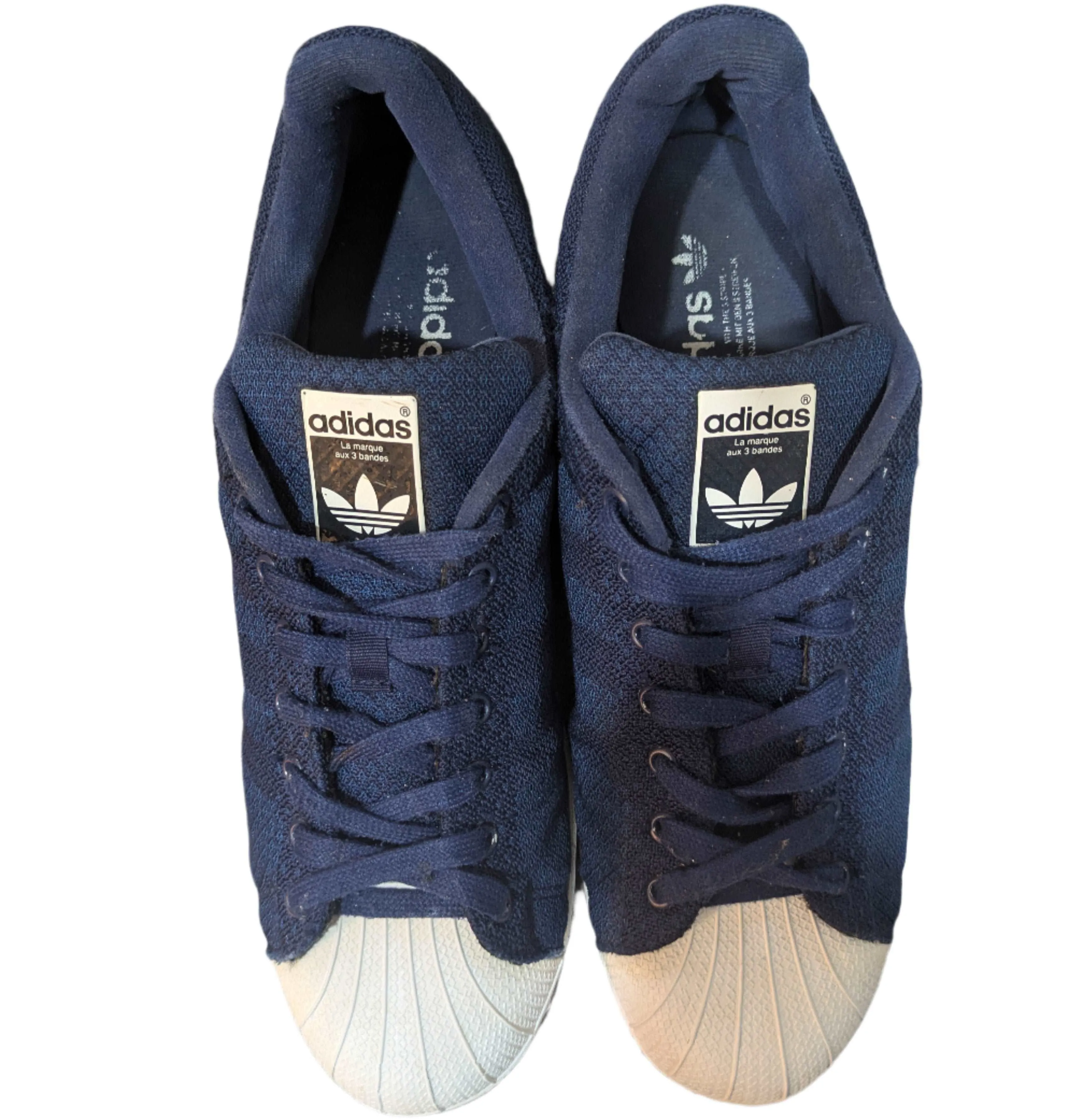 Adidas Superstar Weave Pack Sneakers - Dark Blue/White (Size UK 10 / EUR 44.5 / US 10.5)