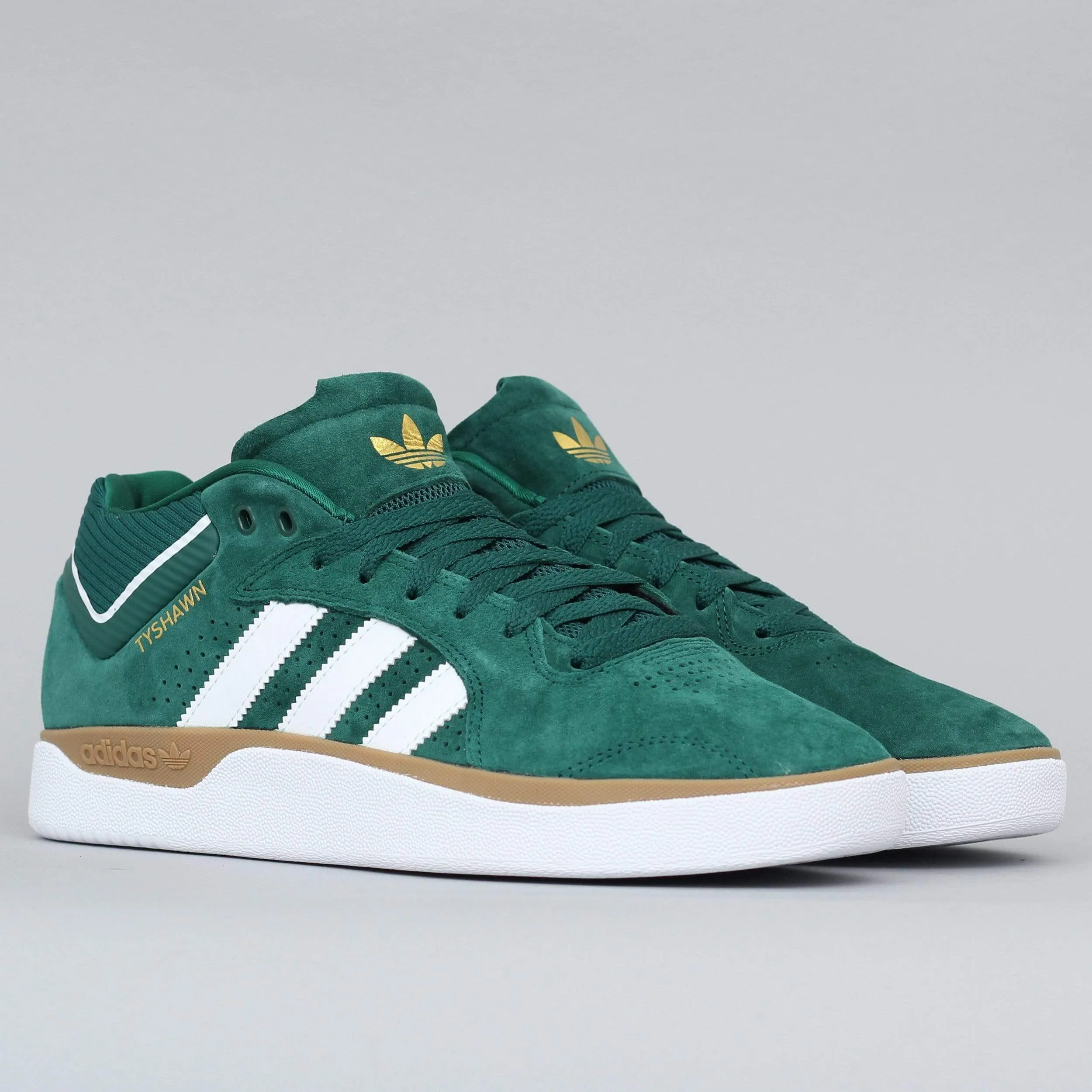 adidas Tyshawn Shoes Collegiate Green / Footwear White / Gum4