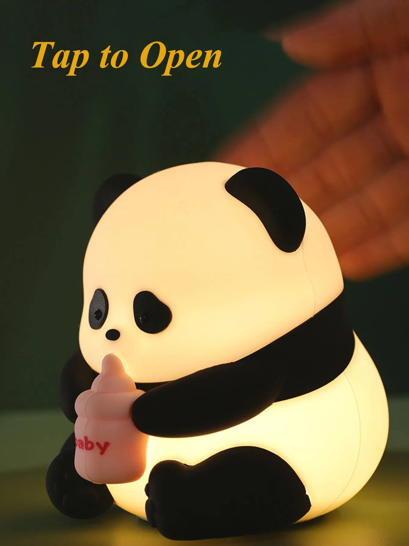 Adorable Panda Silicone Night Light: Soft and Squeezable, Shape-Shifting, Gentle Glow, Timer Sleep Mode, Adjustable Brightness, Color-Changing, Steady Light, Long Battery Life