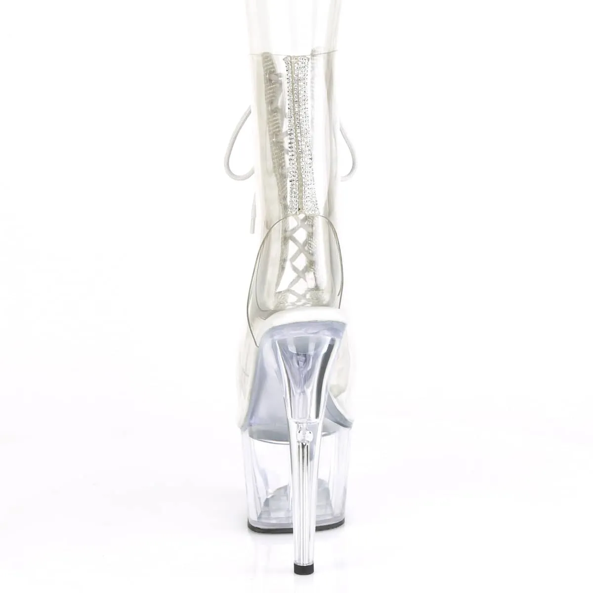 ADORE-1016C-2 Clear Calf High Peep Toe Boots