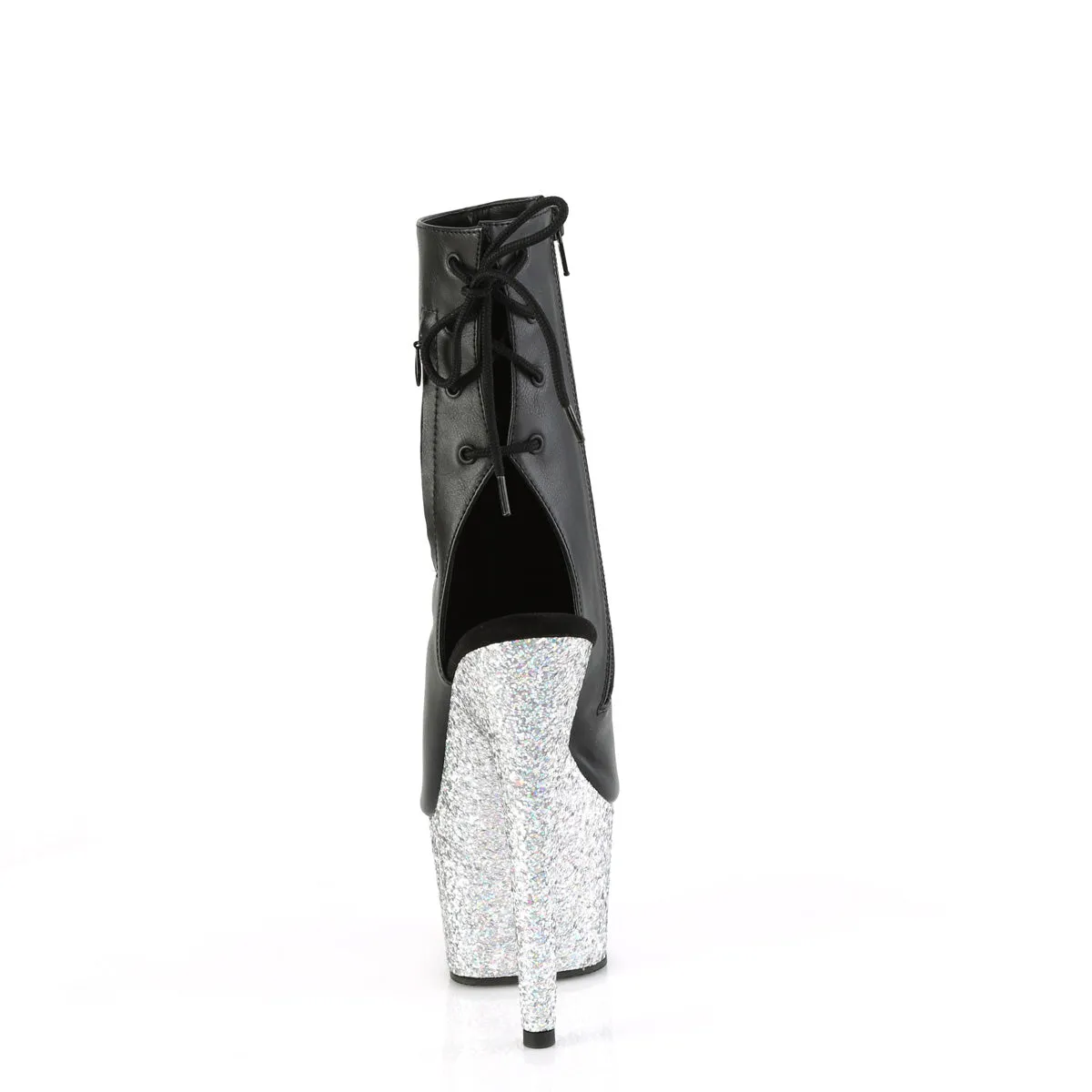 ADORE-1018LG Pleaser Black Faux Leather Sexy Platform Shoes (Pole Dancing Heels)