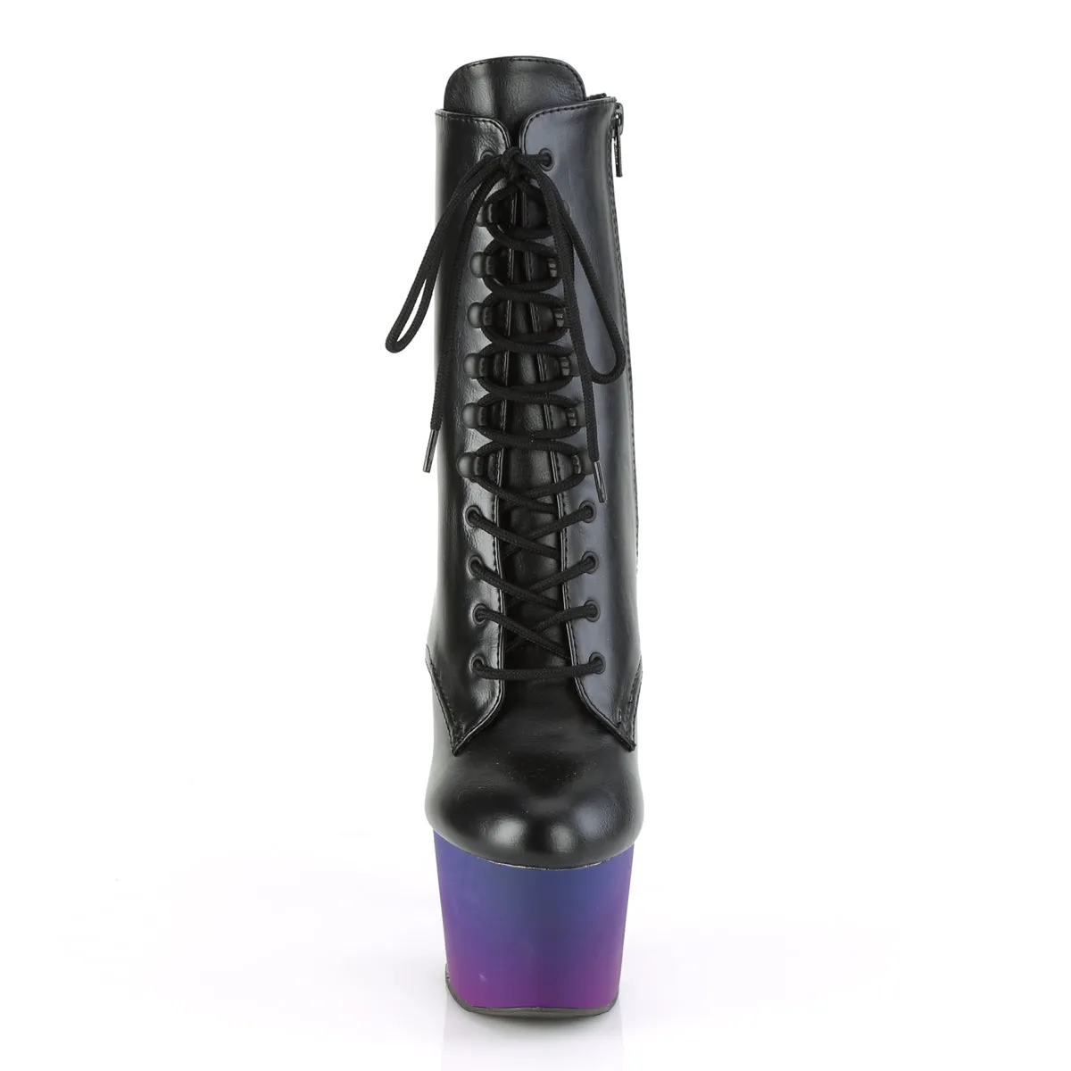 ADORE-1020BP Pleaser Black Faux Leather Sexy Platform Shoes (Pole Dancing Heels)