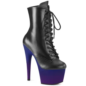 ADORE-1020BP Pleaser Black Faux Leather Sexy Platform Shoes (Pole Dancing Heels)