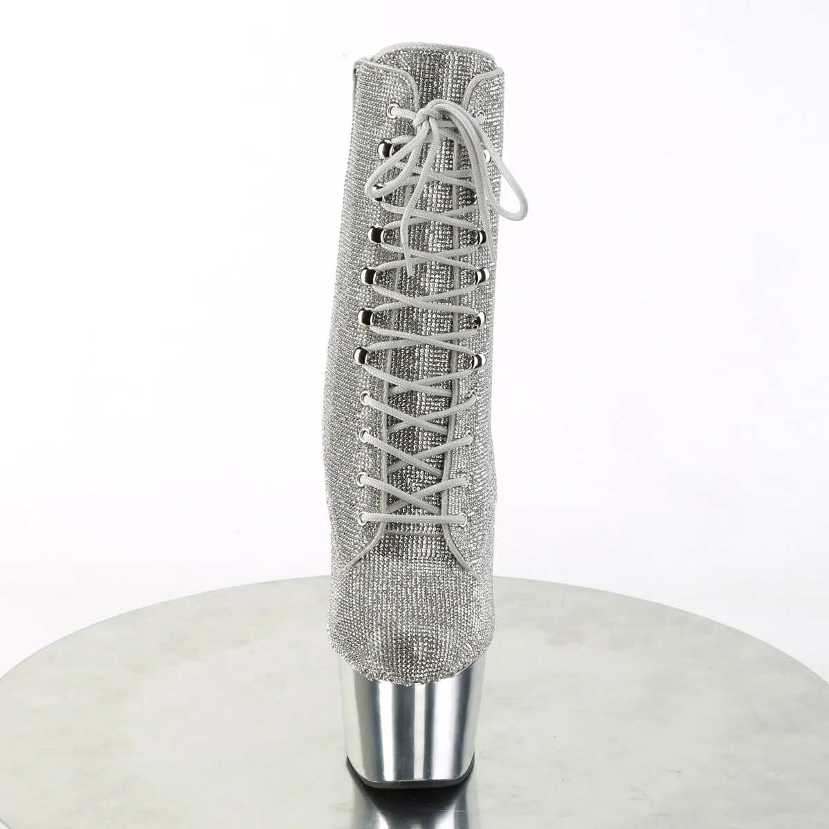 ADORE-1020CHRS Pleaser Silver Chrome Sexy Platform Shoes (Pole Dancing Heels)