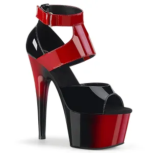 ADORE-700-16 Pleaser Black/Red Sexy Platform Shoes (Pole Dancing Heels)